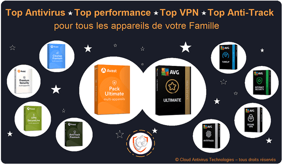 CAT-Avast Tunisie, Cloud Antivirus Technologies recommande Avast et AVG Ultimate multi-appareils pour les familles tunisiennes – Top antivirus premium, top VPN sécurisé, top Antitrack et top outils d’optimisation et de nettoyage pour Windows, Mac, Android et iOS. contient antivirus, antiransomwares, antimalwares, antiphishing, anti-intrusions Wi-Fi et protection contre le vol de données. Détecte mots de passe compromis, sécurité webcam, identité et performance optimisée. CAT-Avast Tunisie est partenaire officiel Avast et AVG à Menzah 7, Ariana ville.
