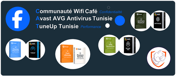 Découvrez nos pages facebook pour la Famille pour ne plus rien rater de nos promos et de nos infos produits : Avast AVG Antivirus Tunisie -  TuneUp Tunisie - Communauté Wifi Café. Chez Cloud Antivirus Technologies (C.A.T) à Menzah 7, Ariana ville, nous offrons aux Familles et aux entreprises en réseaux des promo toute l'année . Nous prenons  aussi le soin de vous conseiller et mais aussi de vous prévenir via notre page d'actualité Cyber-info des dernières tactiques et stratégies des attaquants